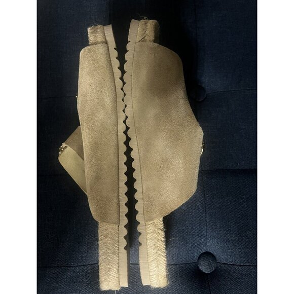 Bio Bio Beige Suede Leather Slide Buckle Espadrilles Sandals Sz US 9.5 - NEW - Picture 5 of 13